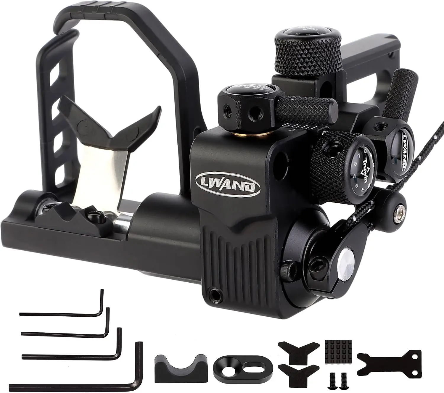 LWAND Right Hand Drop Fall-Away Arrow Rest for Compound Bow | Fall away full capture containment design, aluminum construction, fits most compound bows hunting target shooting practice