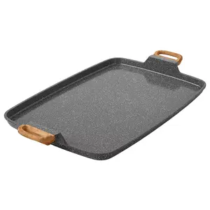 " with Silicone Handles | Heavy Nonstick Coating & Heat Resistant | Gas Stove Griddle for Cookware & Serving Pancakes, Dishwasher safe