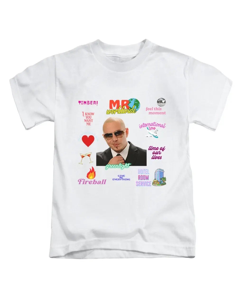 Text Montage Mr Worldwide Unisex T-Shirt Funny Pitbull Top Merch Tee