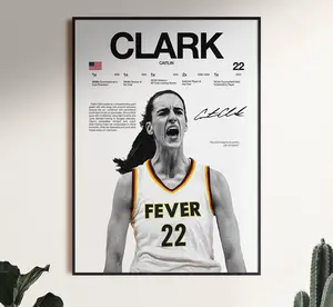 Caitlin Clark Poster, WNBA Wall Print, Basketball , Iowa Indiana Fever Poster, Women's Hoops Decor, Gift for Basketball Fans - POSTER NO FRAME