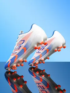 Training Match Ag Fg Soccer Shoes, Sports Football Shoes, Soccer Boots, PU Soft Fabric Upper, Tpu Durable Sole, Anti-Slip, Youth Unisex, All Seasons, Sporty Style