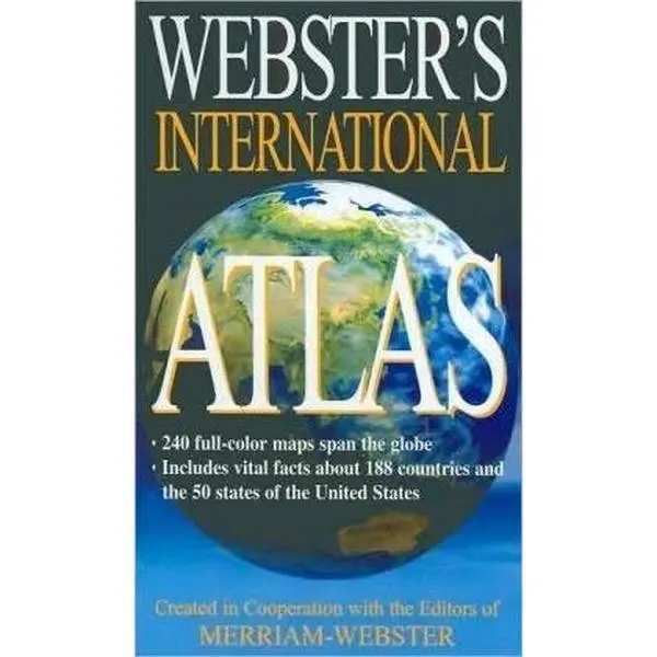 USED Book - Webster's International Atlas by Merriam-Webster (Hardcover) - english
