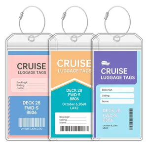 Essential Luggage Tags for Cruises, Transparent Luggage Tags, Cruise & Travel Identification Badges (Without Cards)