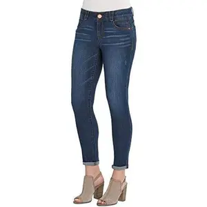 Democracy womens Democracy Women's Petite Ab Solution Ankle Skimmer Jeans, Indigo, 6 Petite US