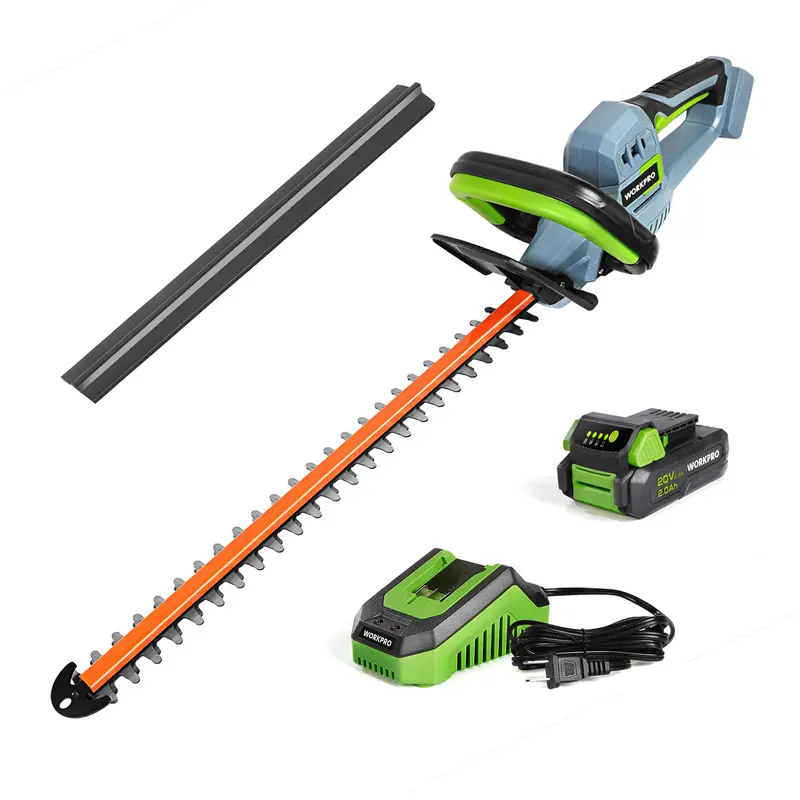 #toolupgrade WORKPRO 20V Cordless Hedge Trimmer, 20" Dual Action Blades Electric Gardening Trimmer, 2.0Ah Battery 1 Hour Quick Charger Included, Great Garden Gifts