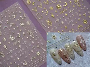 Gilding Crescent Moon Sun Star Nail sticker Gilding Crescent Moon Sun Star Nail sticker