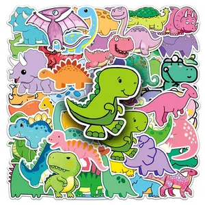 50 Dinosaur Stickers – Cute Dino Vinyl Sticker Pack for Water Bottles, Laptops, Journals, Scrapbooking & Gifts