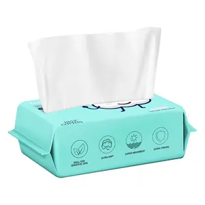 Pure Cotton Baby Soft Towel 100 Sheets Disposable Face Wipes Super Soft Absorbent Degradable Cleansing Towels Suitable for Sensitive Skin