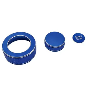 3PCS Suitable for Ford Collar Rui Teeritory Central Control Knob Ring Start Decorative Sticker Gear Knob Adjust Decorative Frame