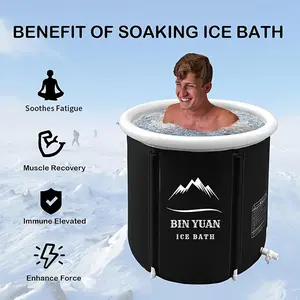 Inflatable Ice Bath Tub for Cold Plunge, foldable and portable. Perfect for cold therapy, muscle recovery, fitness, and outdoor use!