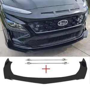 For Hyundai Santa Fe Front Bumper Lip Spoiler Splitter Body Kit + Strut Rods