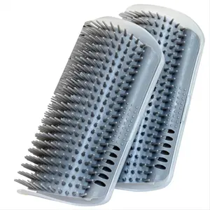 Extended (6.1Inch) 2 Pack Cat Self Groomer for Indoor Cats Cat Face Scratchers Wall Corner Self Grooming Cat Brush