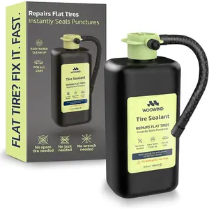 Tire sealant instant flat tire repair kit 1522oz seals punctures up to 0236inch for cars trucks suvs tpms safe no tools needed allweather works with most inflators drive 125mi