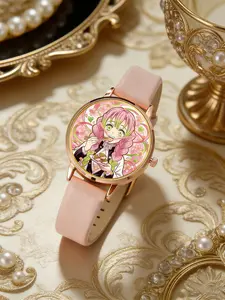 Ghost Slayer Theme Watch for Women, Anime Quartz Watch with Strap, Ideal Student Gift for Daily Parties & Cosplay Events