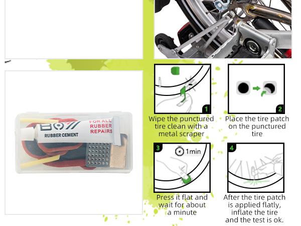 ROCKBROS Bike Tool Kit with Tire Pump, Multi-Function Tool, Patches, Portable Repair Bag