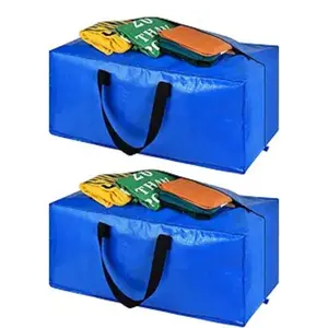 Storage Totes, Extra Large Storage Bags for Moving Supplies, College Dorm Essentials, Bedroom Closet, Packing Bags with Backpack Handles Zipper Compatible with IKEA Frakta Cart