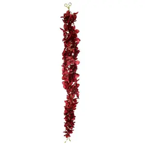 33" Hydrangea Garland Burgundy