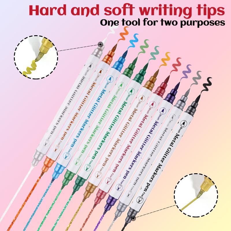 10-Color Quick-Dry Nail Polish Markers, 3D Metallic Nail Art Pens with Fine Tip for Precise Drawing, Easy-Control Liner Kit for Gel, Acrylic & Natural Nails, Beginner Friendly DIY Manicure Tools for Salon & Home, Nail Art Supplies Gift for Women & Kids