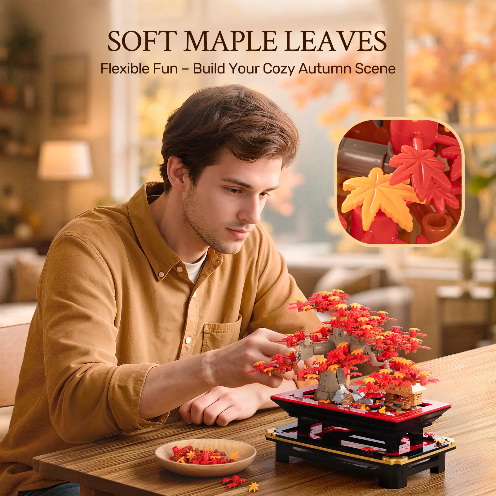 Summervibes】WISE BLOCK Maple Whisper Set 900 pcs 270x180x210mmfor