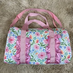 Floral ruffle women duffle bag Travel Bags