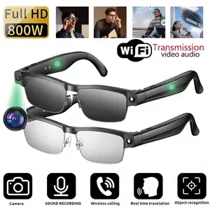 2026 New Wearable Smart Glasses with 800w HD Camera, 1080P Anti-Shake Video Recording, Ai Real-Time Translation, Large Battery, Wireless Calling