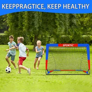 【New Year's gift】2 Pack Pop Up Soccer Goals 4x3FT Practice Net Carry Bag Ground Pegs Backyard Field Court Indoor Outdoor Park Multi Surface Training