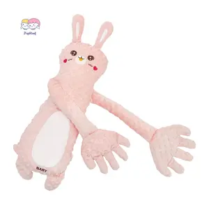 Baby Soothe Toy with Large Palm Cute Stuffed Animal Baby Patter Snuggle Toy Plush Doll for Newborns