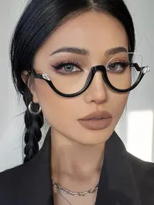Women's Vintage Cat Eye Frame High Quality Eyeglasses, Trendy Casual Eyeglasses for Everyday Use, Fashion Accessories for Outdoor Activities