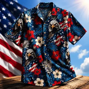 Patriotic USA 250 Hawaiian Shirt 1776–2026, Vintage Patriotic Hibiscus Shirt, 250 Years of America Celebration Button Down # 250Years # Casual Outfit # TrendyTee # TikTokMadeMeBuyIt # AmericanStyle