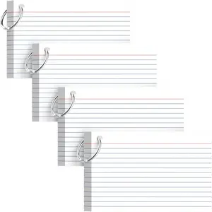 160-Pack White Index Cards 4x6 Inch w/Key Ring – 180gsm Heavyweight Flashcards – Flash Cards Study & Note Cards – for Study, Notes & Memory, Students School Supplies