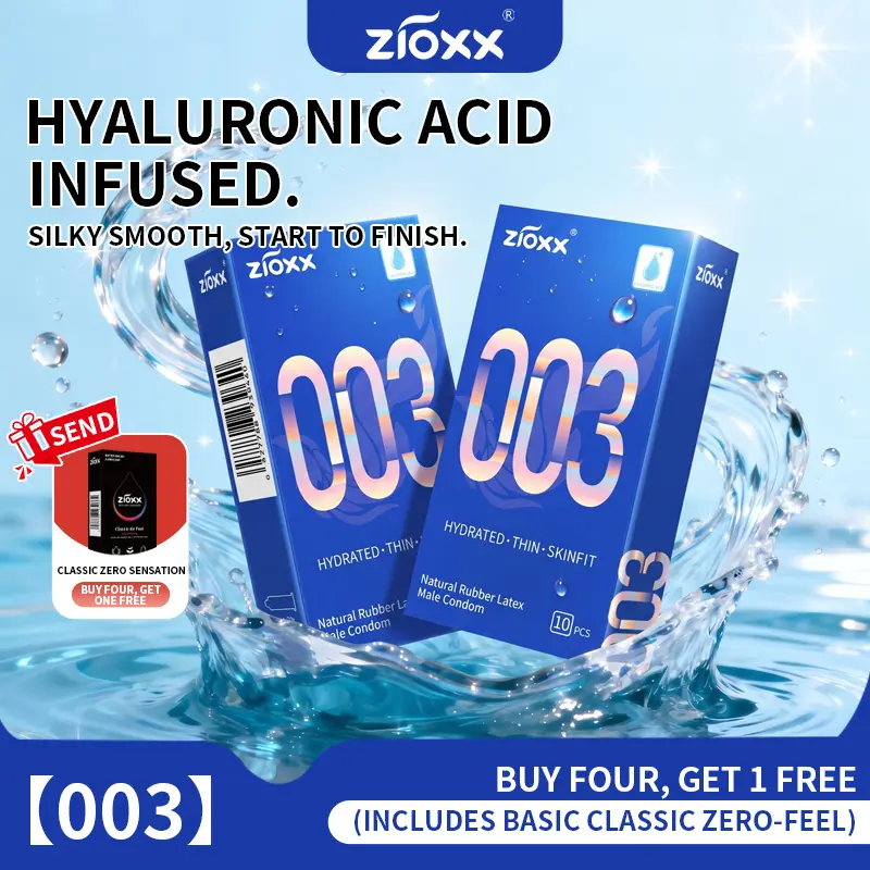 【ZIOXX 003】 Ultra Sensitive Ultra Thin Condoms , 10 Count, SKINFIT, Odorless Natural Latex Extra Comfort Healt Ultra-Thinhcare Bathroom Healthcare Hydration Gentle