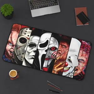 Horror Icons Desk Mat - Creepy Movie Gaming Pad - Perfect Gift for Horror Fans - Anime Mousepad - Horror Desk Mat