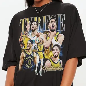 [Sale off up to 50%] Tyrese Haliburton Basketball Bootleg 90s Shirt, Basketball Bootleg 90s Shirt
