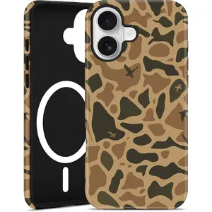 Jusy Matte Camouflage Phone Case, MagSafe Compatible Camo Pattern Protective Cover, Wireless Charging Shockproof Case for iPhone 17