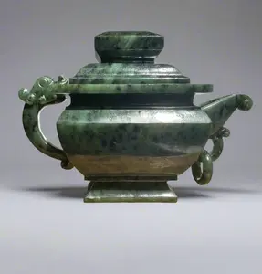 Canadian River Jade Teapot, 6.75"