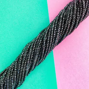 3mm Faceted Hematite Rondelle Strand