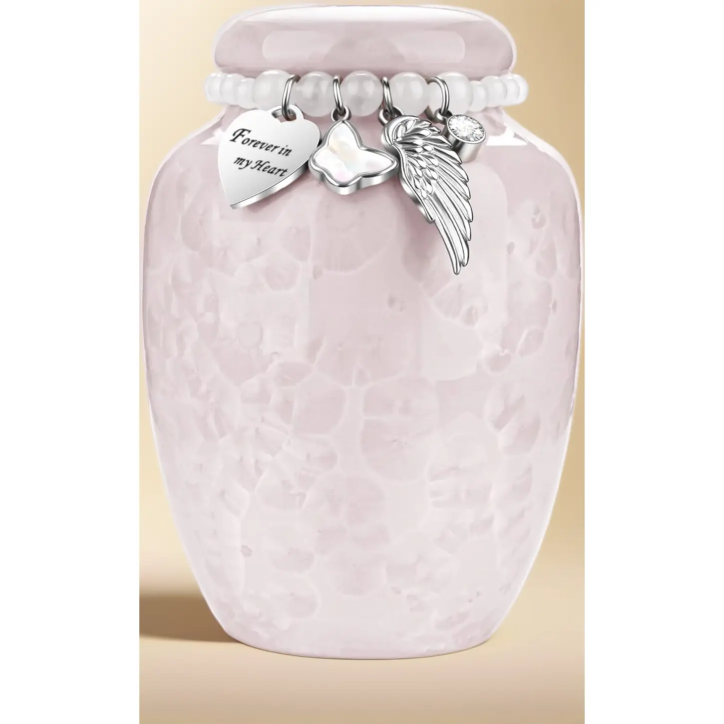 Handcrafted Compact Ceramic Human Ashes Urn - DIY Painting Supplies, Women's Mini Memorial Keepsake for Home Display