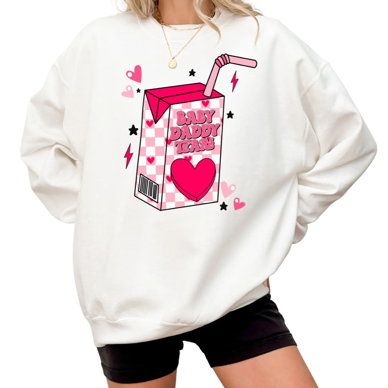 Baby Daddy Tears Anti Valentine Sweatshirt