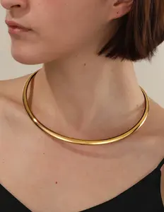 Simple Choker Necklace for Women, Collar Chain, Everyday Fashion Jewelry Gift