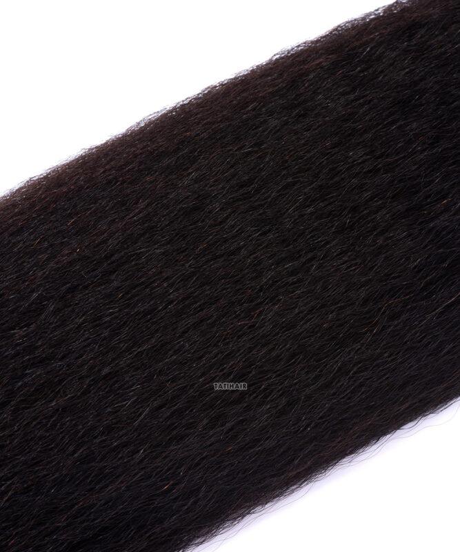 TATIHAIR Premium 12A Grade Virgin Human Hair Kinky Straight Bundles for Natural Look Yaky- Soft & Long-Lasting