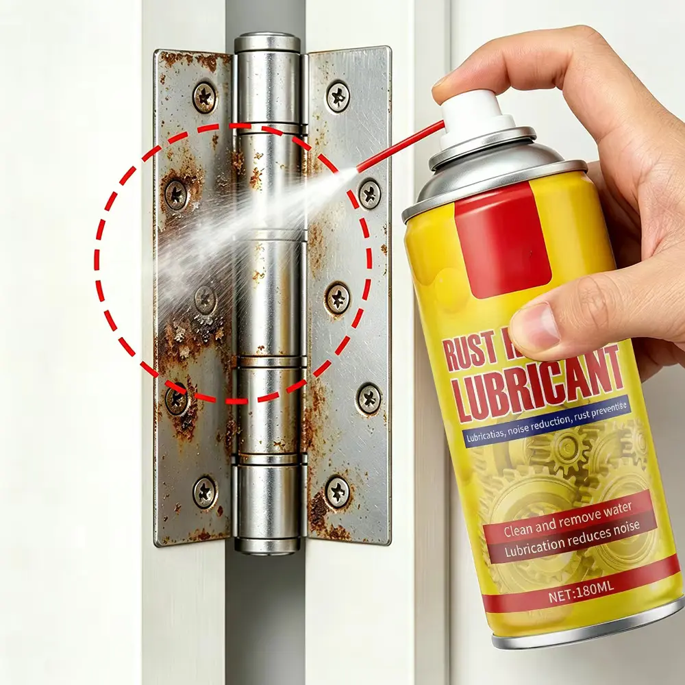 Multi-Function Rust Remover Spray for Metal - 180ML Motorcycle Lubricant, Rust Prevention & Noise Reduction Solution, Rust Remover For Metal
