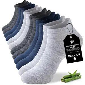 6 Pairs of Spring and Summer Men's and Women's Sports Socks, Breathable, Low Cut, Breathable, Comfortable, Thin, Men's Ankle Socks, Multi Colored, Uniform Size 6-14