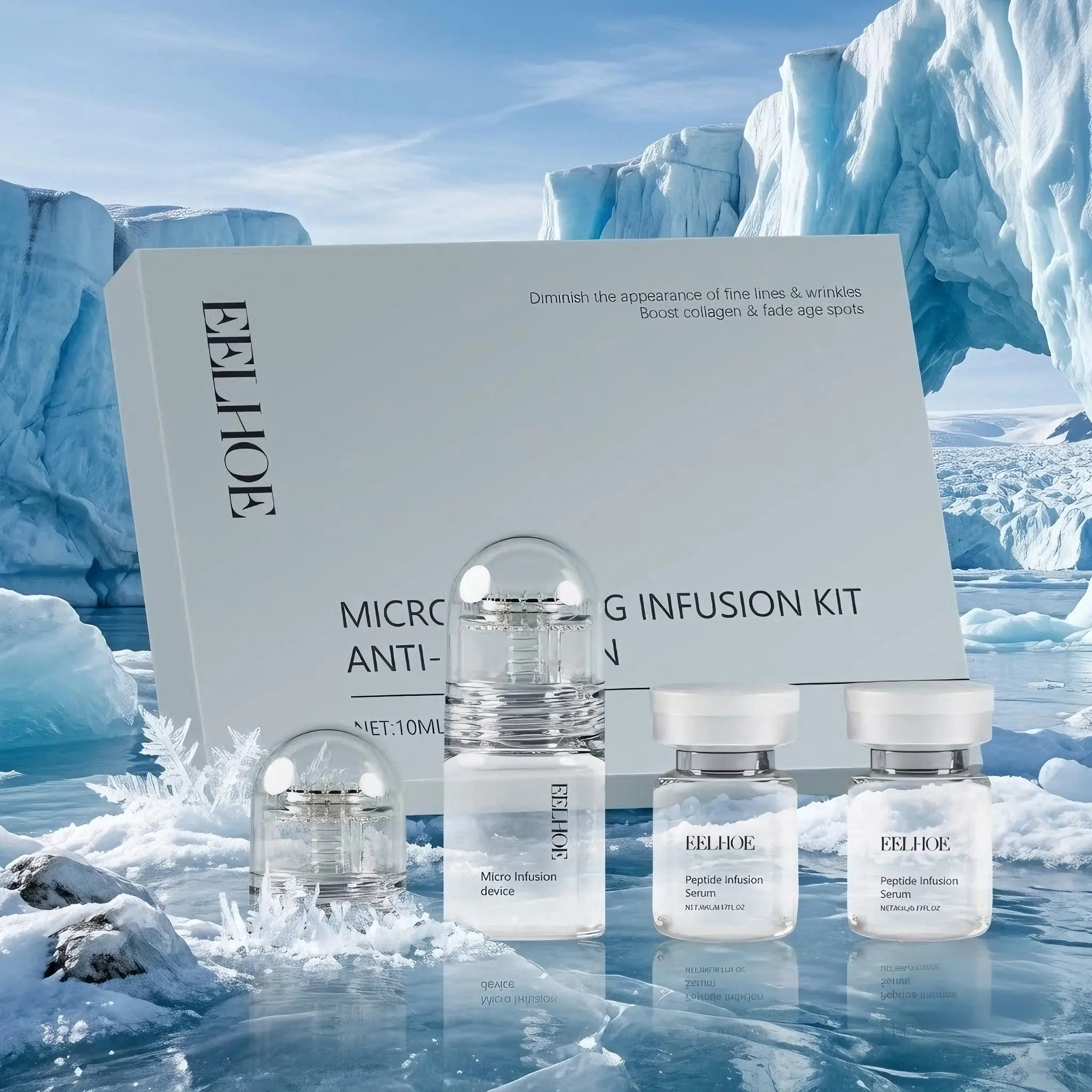 【Hot Product】Micro-Nano Peptide Essence Set - Hyaluronic acid and collagen peptide essences can make the skin firmer and smoother. Home Beauty Care Essence Set Facial Serums rejuvenating
