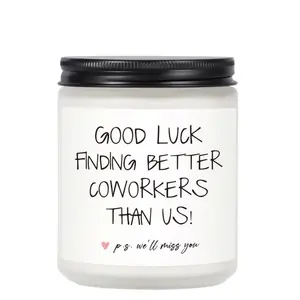 Coworker Leaving Gifts for Women - Handmade Lavender Scented Soy Wax Candle- Funny Going Away, Goodbye, Farewell Gifts for Coworkers, Boss, Men, Women, Friend