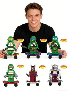 Complete Teenage Mutant Ninja Turtles Mini Doll Set, Durable Abs Plastic, Includes 6 Iconic Characters, Realistic Weapons & Accessories