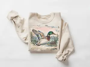 Vintage Mallard Ducks Fall 90s Waterfowl Crewneck Sweater Outfit, Vintage Mallard Hunting Fall Vibes Sweater, Hunting Lovers Gifts