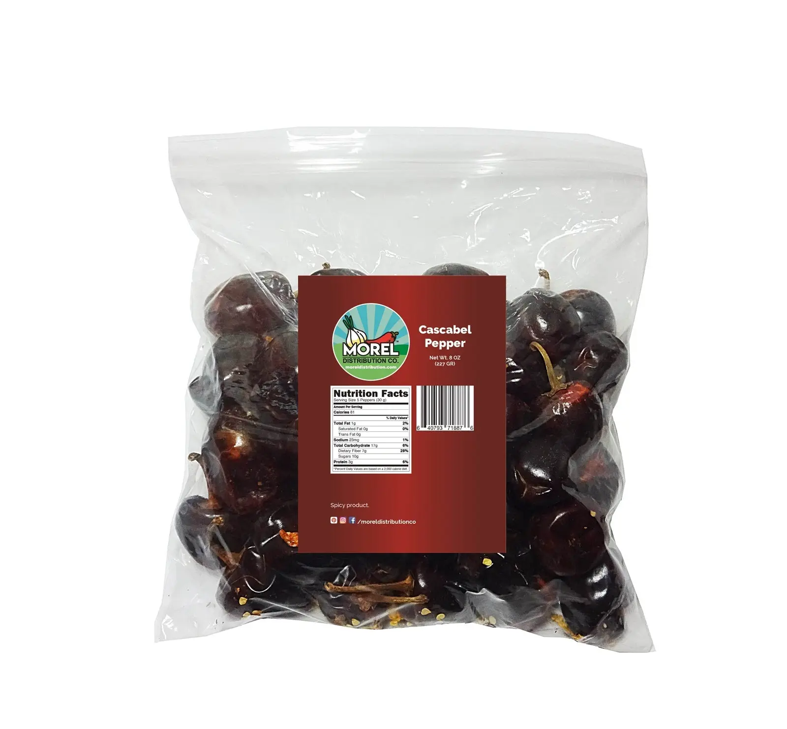 Dried Cascabel Chili Pepper (Chile Cascabel) 8 Oz
