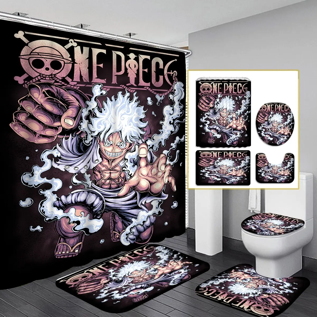 One Piece Shower Curtain