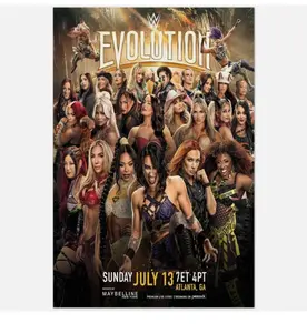 WWE Evolution Official Poster July 13 2025 Wrestling Event Wall Art
