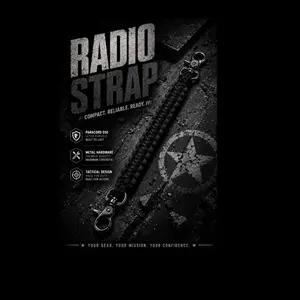 Adjustable Radio Strap, Durable Nylon Construction, Comfortable Wear for Law Enforcement, Security Personnel